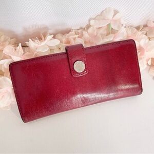 Hobo international leather wallet red bifold